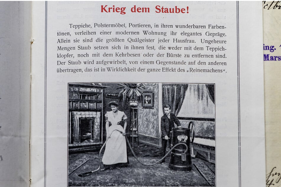 So wurde die Staubsauger-Neuheit in Dresden beworben.