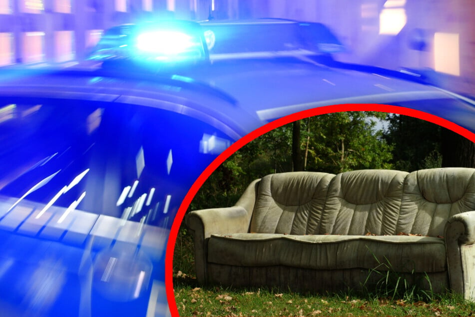 Die Polizei musste sich in Oberbayern um ein Sofa kümmern, das von einem Anhänger auf die Straße gefallen war. (Symbolbild)