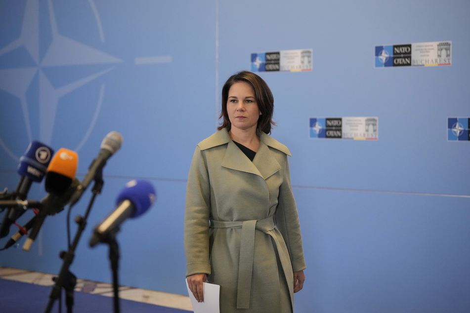 Außenministerin Annalena Baerbock (Grüne) verurteilte den russischen Angriffskrieg scharf.