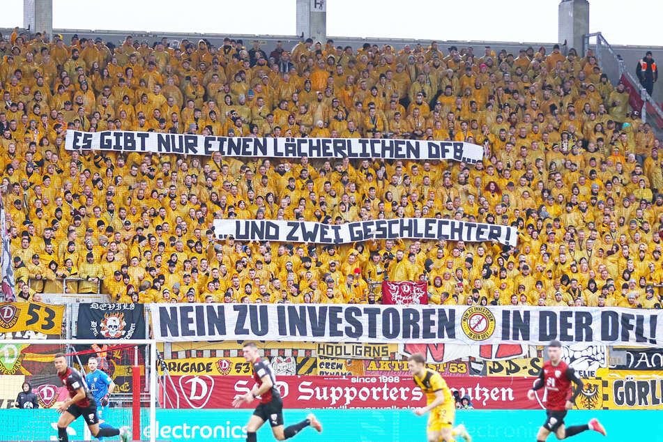 Dynamo Dresden protestierte gegen die Strafe für Leverkusen und die DFL-Zustimmung zum Investoreneinstieg.