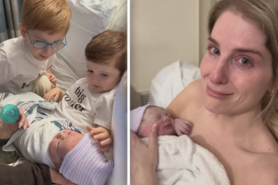 Meghan Trainor (32) ist nun Mutter von drei Kindern: Riley (4, l.), Barry (2) und Tochter Mikey Moon.