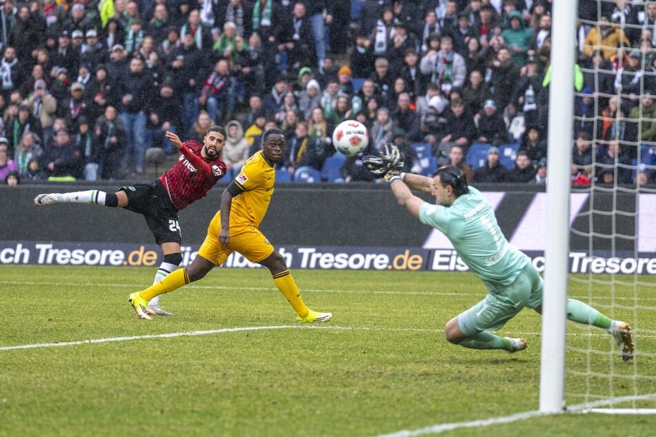 Tim Schreiber rettet Dynamo Dresden vor dem Rückstand.