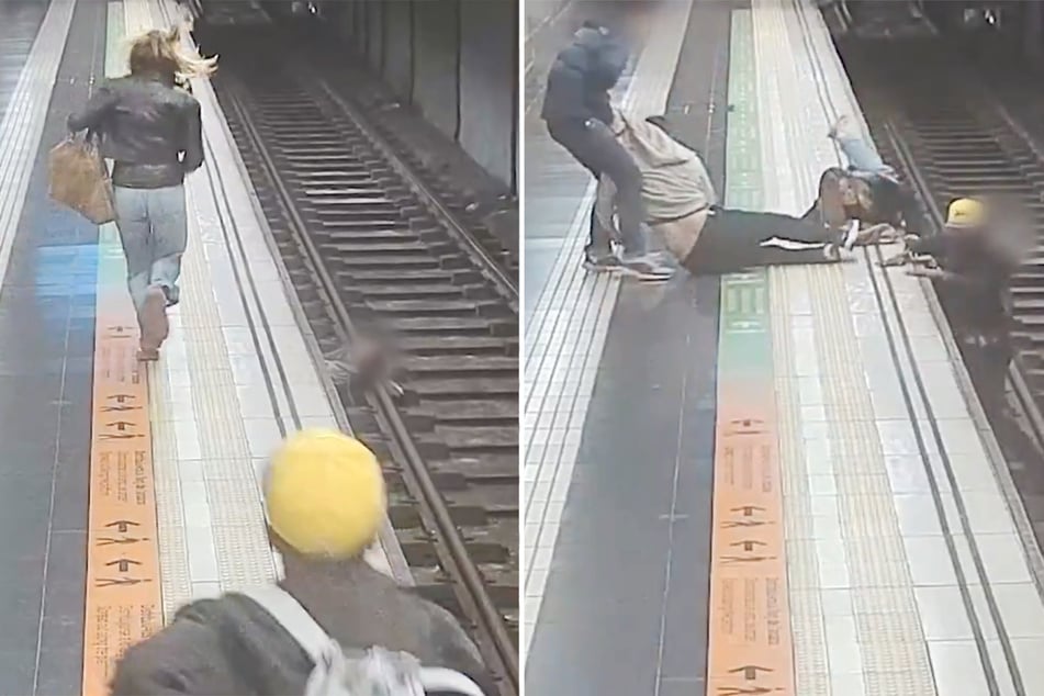 Kurz nachdem die Polizistin zu dem Reisenden geeilt war, folgten ihr weitere Passanten.