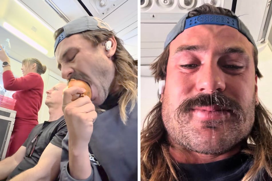 Tommy Armour (25) zeigt in einem aktuellen Video, wie er eine Zwiebel verspeist.