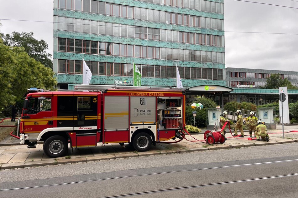 Bei der Übung wurde ein Brand simuliert.