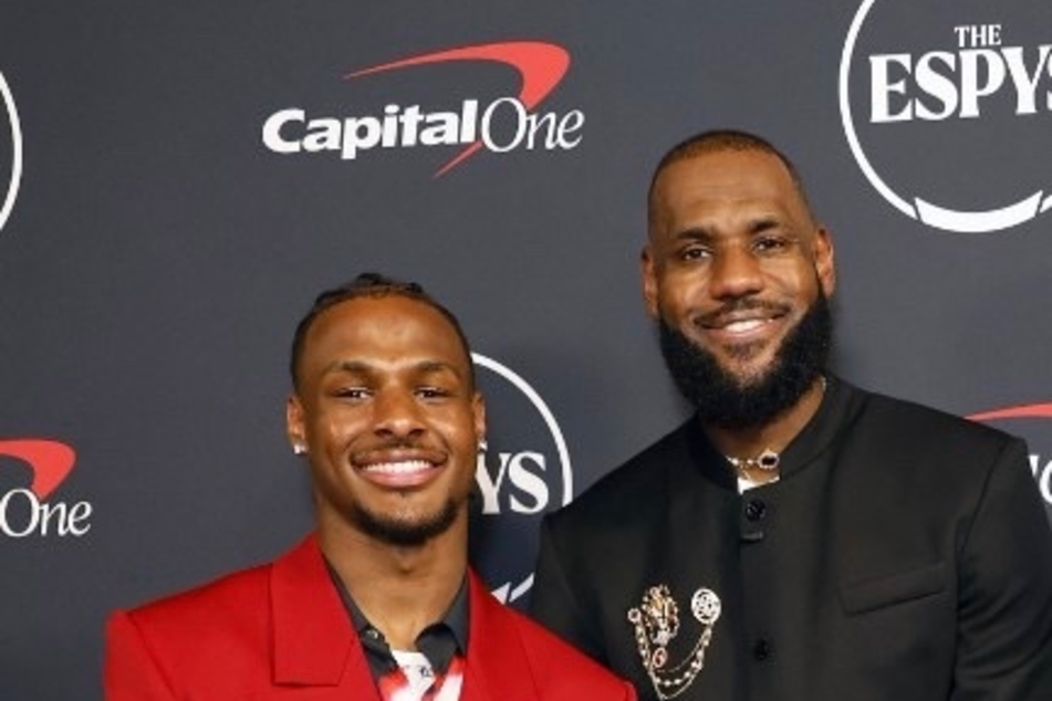 LeBron James (r) shared an update saying "everyone doing great" following his son Bronny James' (l) cardiac arrest.