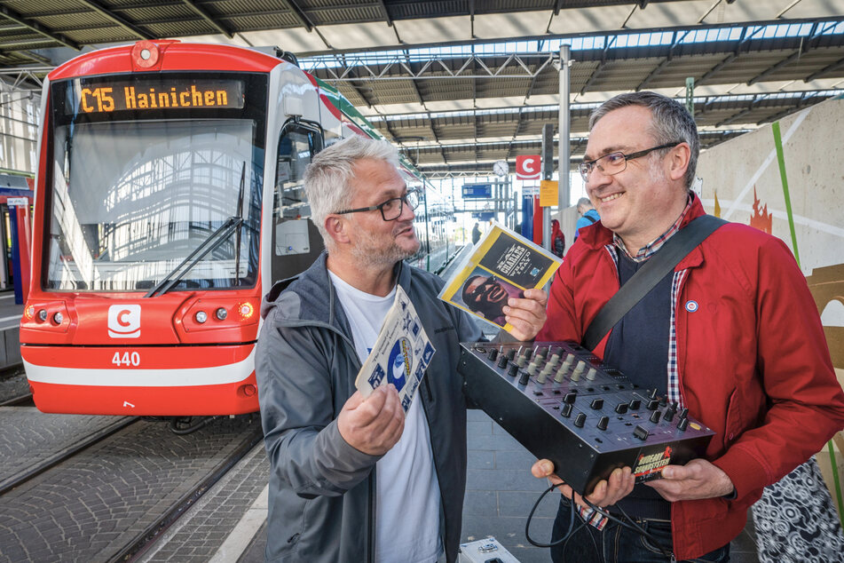 Thomas Uhlig (52, "Bataclan", l.) und Kai Rösler (47, "Rudeboy Soundsystem") bringen Euch mit der richtigen Musik nach Frankenberg.