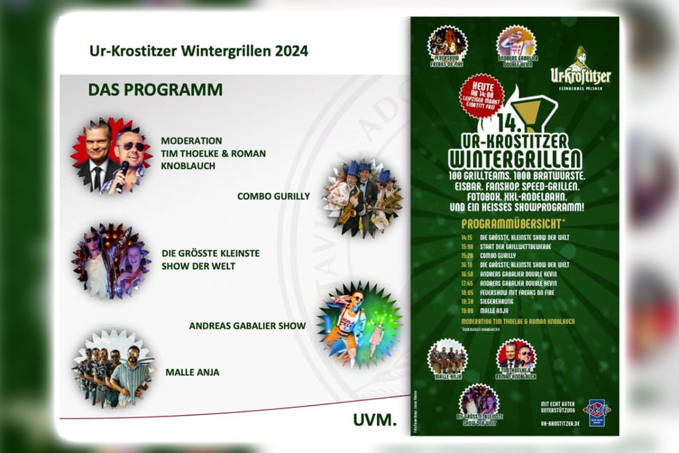 Das Programm zum 14. Ur-Krostitzer Wintergrillen auf einen schnellen Blick.