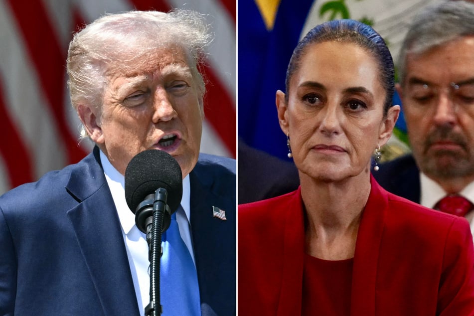 Mexican President Claudia Sheinbaum (r.) spoke with her US counterpart Donald Trump and agreed to work toward improving the trade balance between the two nations.