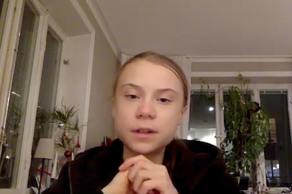 Greta Thunberg (18) spricht während eines Videointerviews über die internationale Klimapolitik.