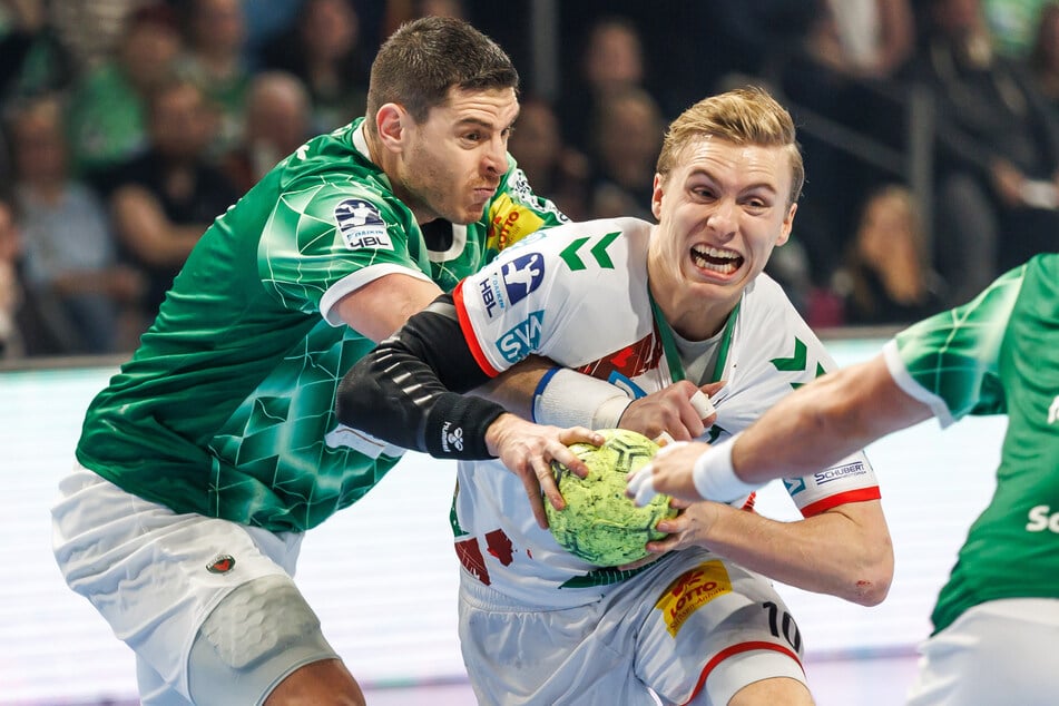 SCM-Spielmacher Gisli Kristjansson (25, r.) hat weiterhin mit einer Verletzung zu kämpfen. (Archivfoto)