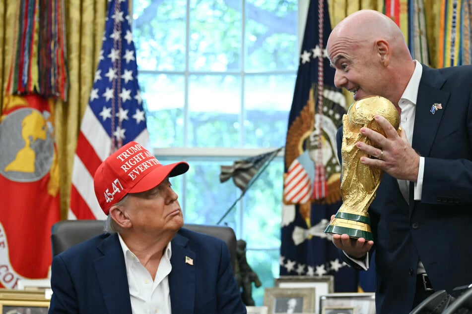 President Trump (l.) floated moving 2026 World Cup matches away from Democrat-led cities, sparking a response from FIFA on Wednesday.