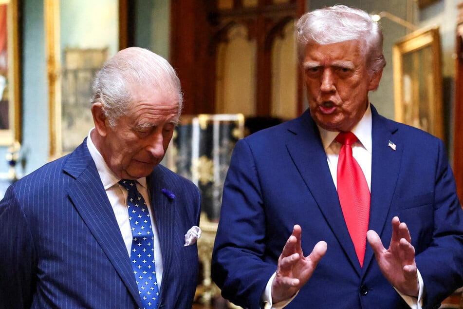 King Charles (l.) hosted Trump for an unprecedented second state visit last September.