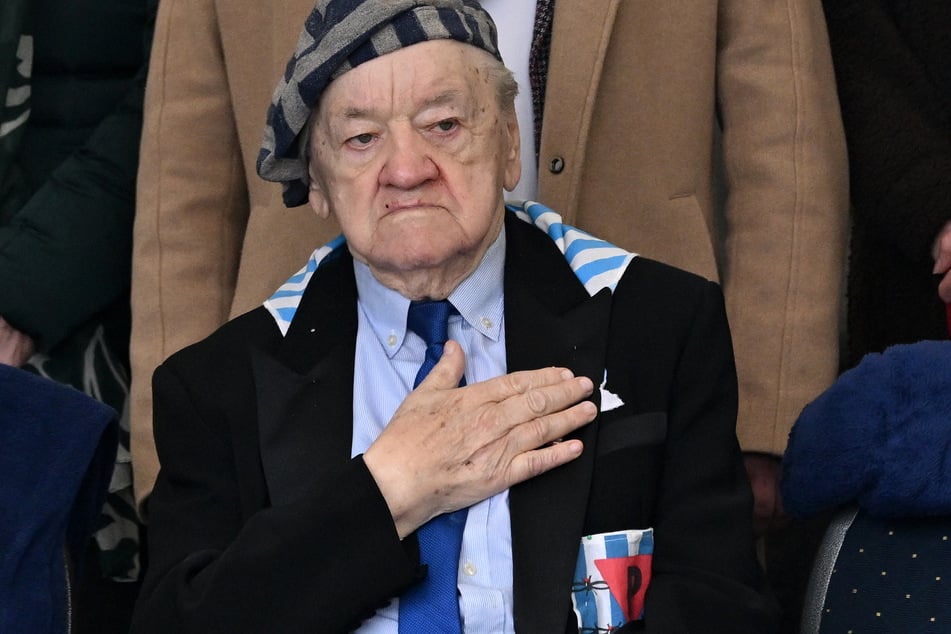 Alojzy Maciak aus Polen, ein 98-jähriger Buchenwald-Überlebender.