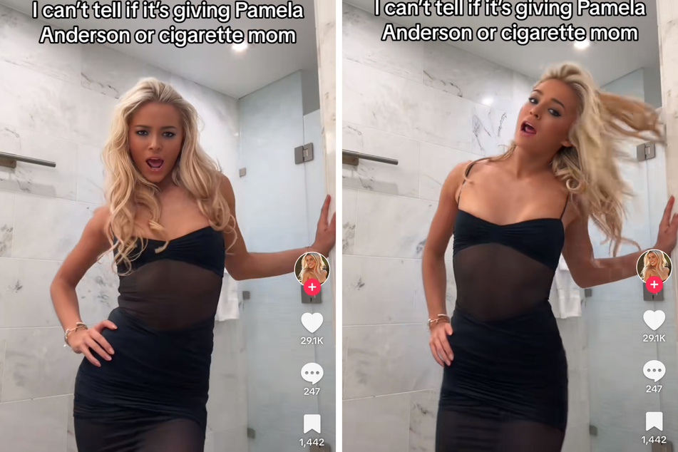 Olivia Dunne is lighting up TikTok with another hilarious video, this time channeling either Pamela Anderson or "cigarette mom."