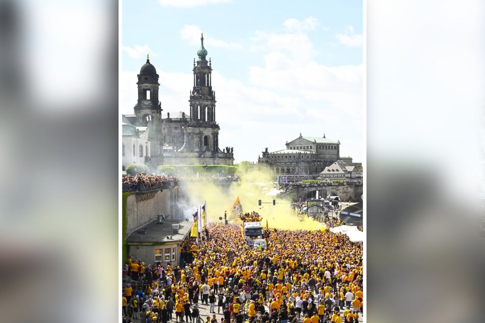 11. Mai 2025: Das Terrassenufer in Schwarz und Gelb. Die Stunden dort, die Videos, die Bilder, die Stimmung - sie werden allen in Erinnerung bleiben.