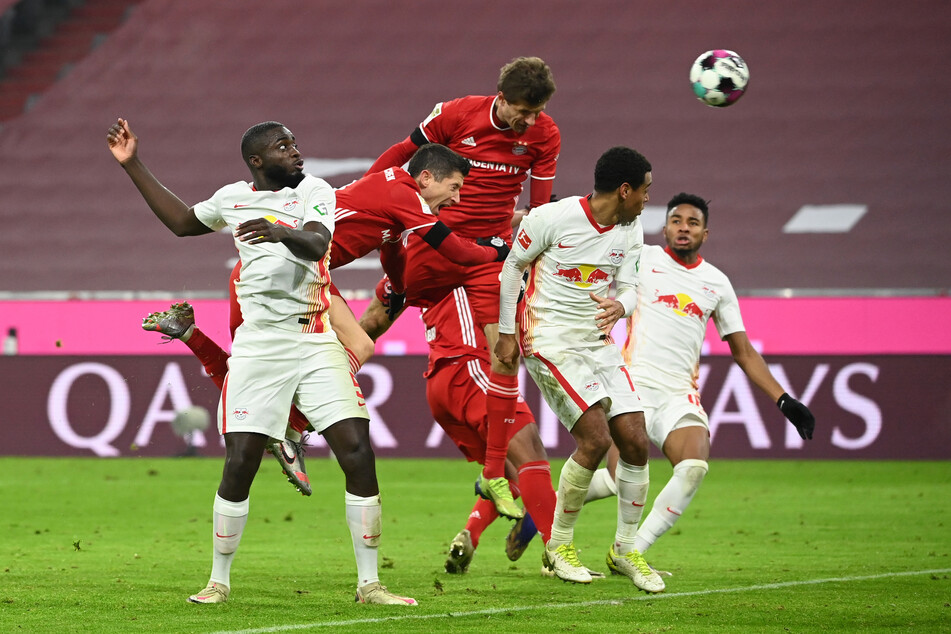 Thomas Müller (M.) vom FC Bayern München gehörte der Schlusspunkt zum 3:3-Unentschieden.