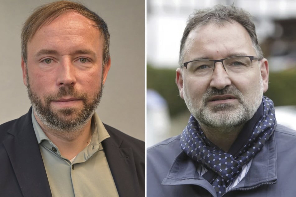 Peter Pfitzenreiter (l.), Erster Bürgermeister von Freital, und Rathens Bürgermeister Roman Rolof (r.) haben die Zusammenarbeit mit Veranstalter Helge Schönlebe beendet.