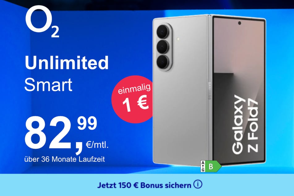 Das Samsung Galaxy Z Fold7 im o2 Mobile Unlimited Smart für einmalig 1 Euro.