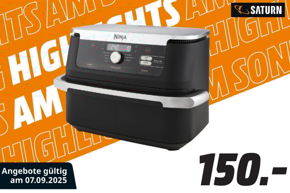 Ninja-Heißluftfritteuse für 150 Euro.