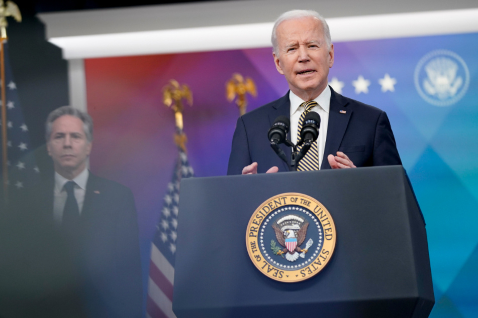 US-Präsident Joe Biden (79) sprach am Mittwoch in Washington über den Ukraine-Krieg.
