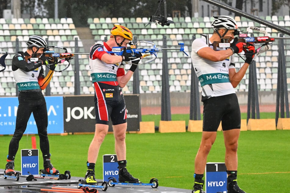 Philipp Nawrath (Deutschland), Johannes Thingnes Bø (Norwegen), Justus Strelow (Deutschland) sind am Samstag auch mit dabei. (Archivfoto)
