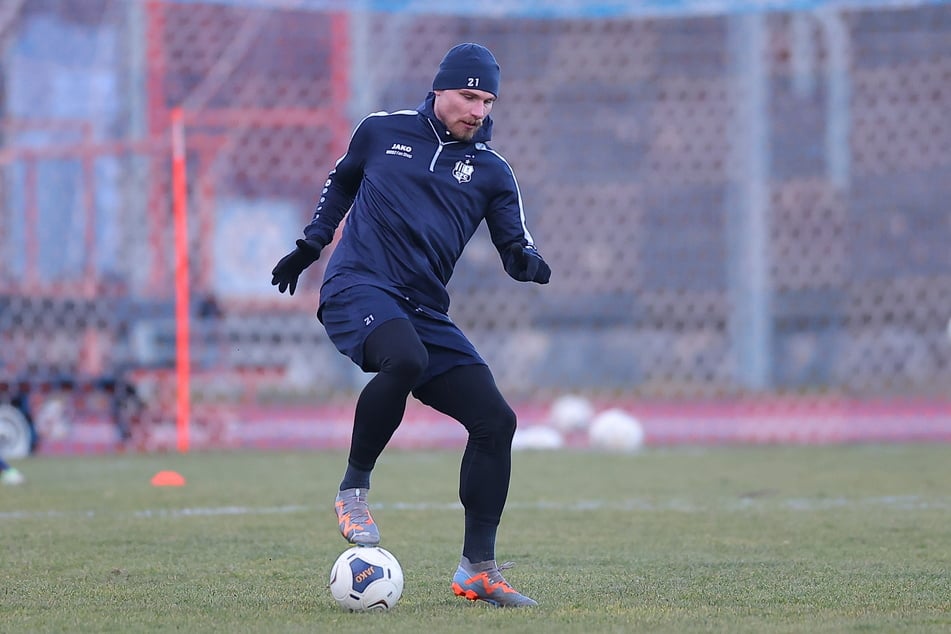 Robert Zickert (34) im Training. Er war mit der Leistung seiner Mannen gegen Jena zufrieden, mit dem Ergebnis natürlich nicht.