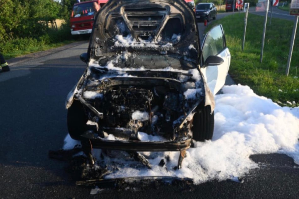 Er hatte während der Fahrt Feuer gefangen.