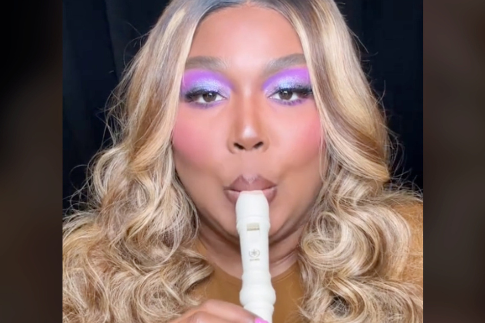 Lizzo posted the clip of herself playing the recorder on her social media accounts.