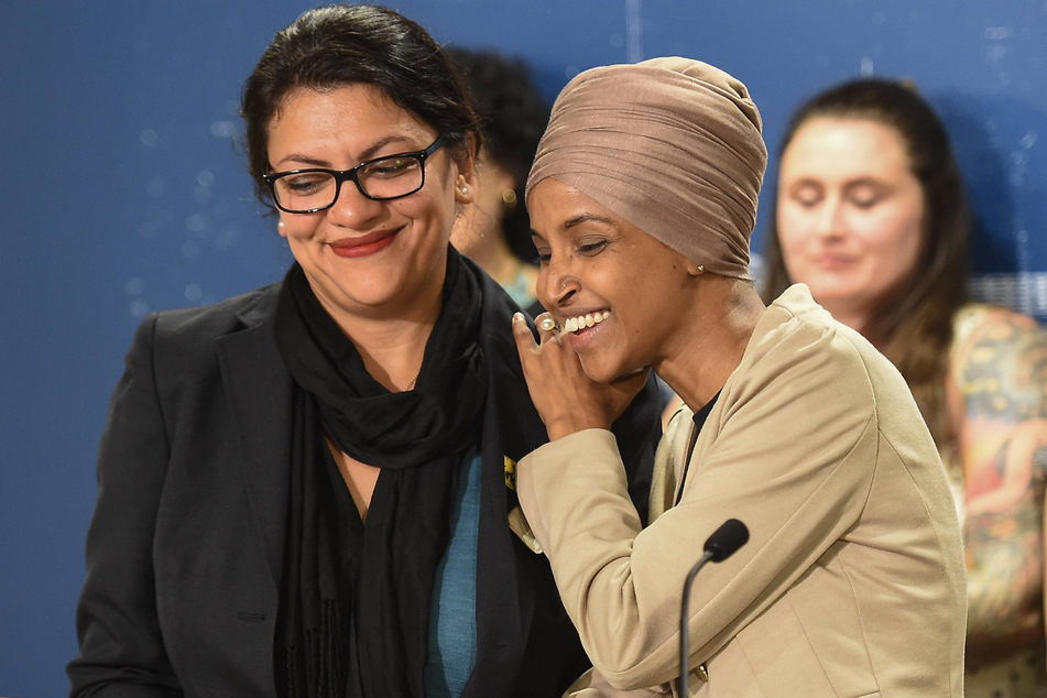 Representatives Rashida Tlaib (l.) and Ilhan Omar are both Muslim.