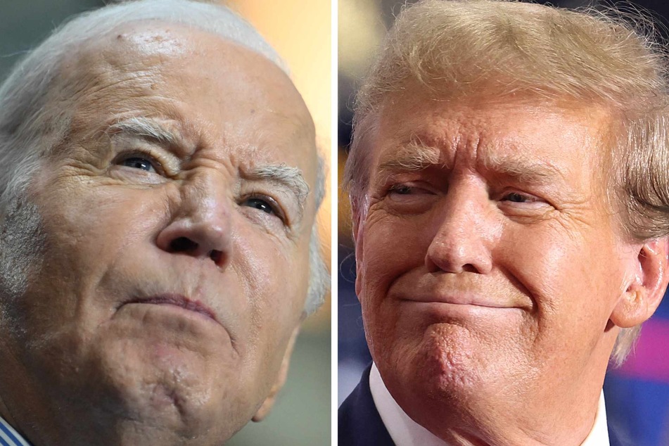 President Joe Biden (l.) called his Republican challenger, Donald Trump, the main threat to American democracy in an interview aired Tuesday.