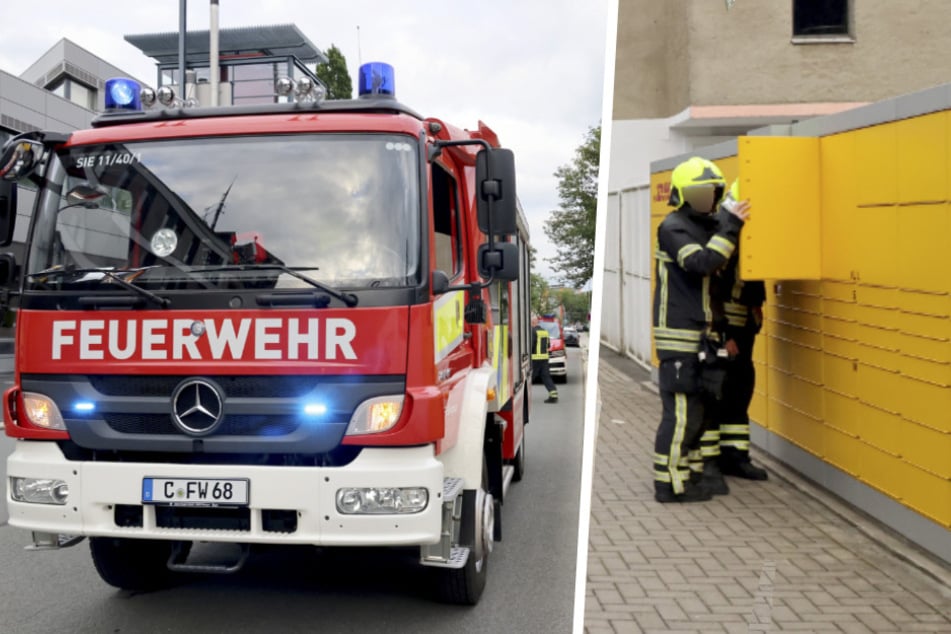 Chemnitz: Kurioser Feuerwehreinsatz in Chemnitz: Jugendlicher in Paketbox eingeschlossen