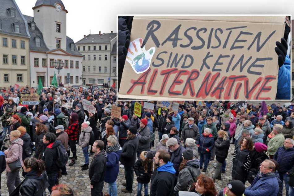 Anti-AfD-Demo in Glauchau: "Rassisten sind keine Alternative"
