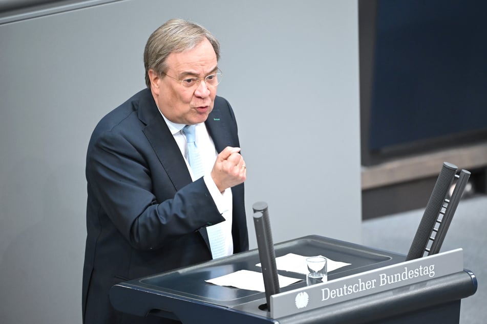 Armin Laschet (64, CDU) am Donnerstag im Bundestag.