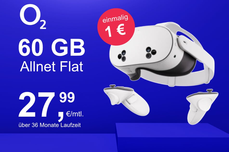 Die Meta Quest 3s im o2 Mobile M inkl. 60 GB+ für einmalig nur 1 Euro.