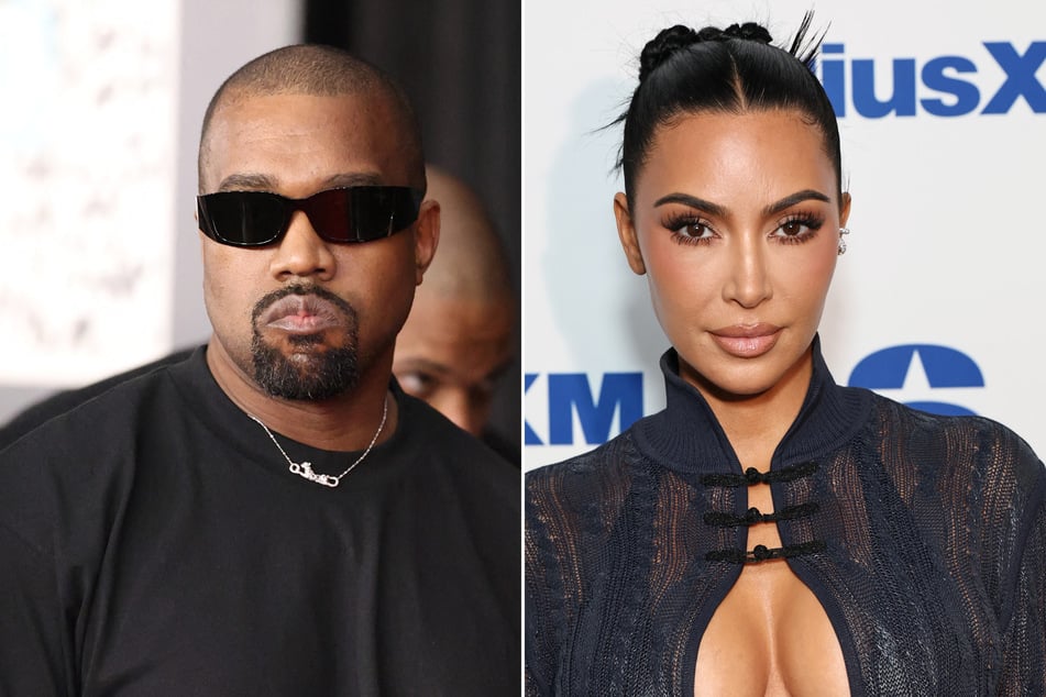 Kanye West (l.) and Kim Kardashian are said to have spent Christmas together as they continue to co-parent their four kids.