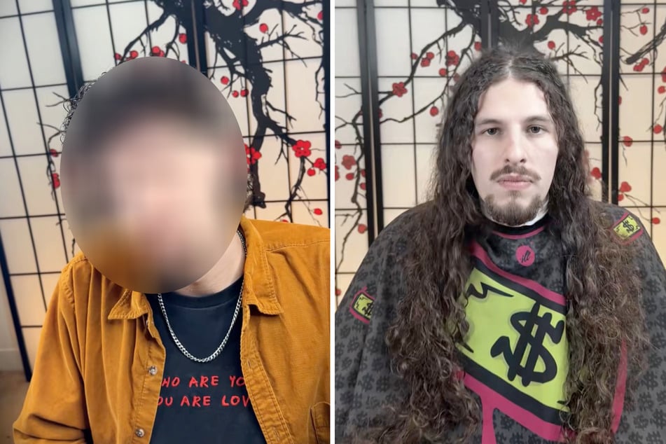 Mann flippt aus, als er Haare nach sieben Jahren abschneiden lässt: "Bin ich das?!"