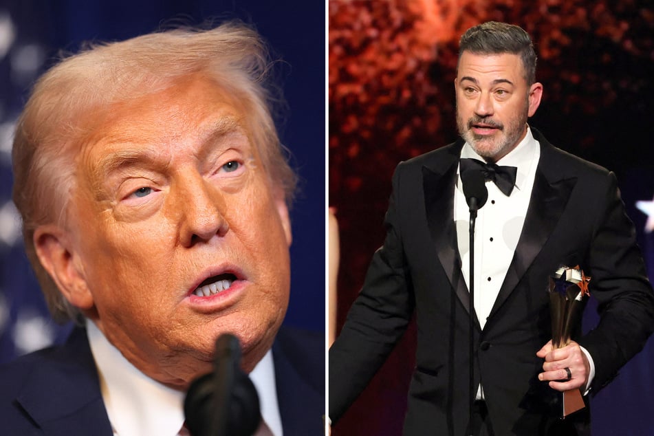 At the Critics Choice Awards, Jimmy Kimmel (r.) thanked President Donald Trump for all the material, and for helping his late-night show grow stronger.