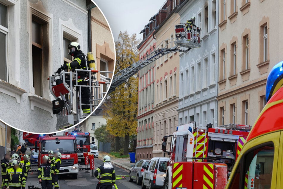 Feuerwehreinsatz in Meerane: Brand in Wohnung ausgebrochen