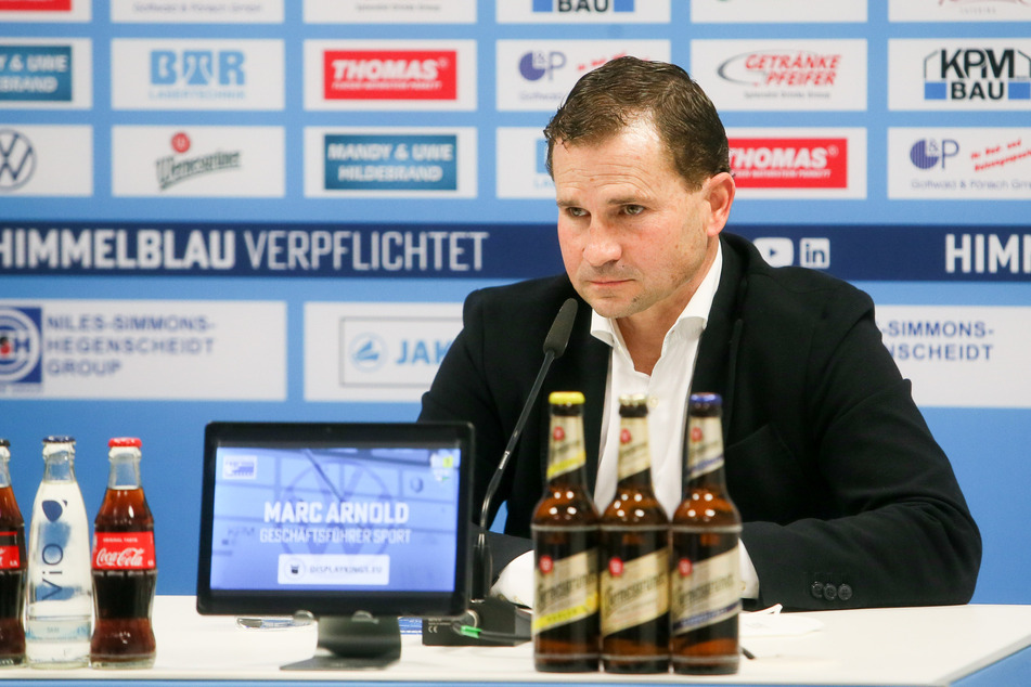CFC-Geschäftsführer Marc Arnold verkündete am Samstag einen positiven Corona-Fall bei den Himmelblauen. Das Testspiel gegen Eintracht Braunschweig musste damit abgesagt werden.