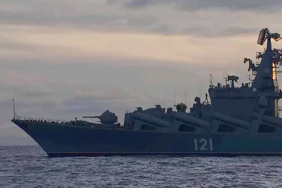 A Russian warship seen in the Black Sea in the weeks preceding the invasion of Ukraine.