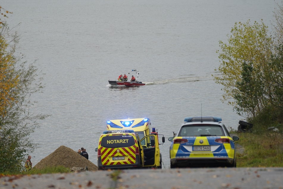 Die Polizei suchte mehrere Stunden im Bereich des Bautzner Stausees nach dem Vermissten.