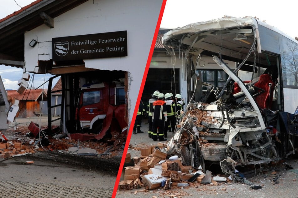 Bus mit Kindern an Bord kracht in Feuerwehrhaus: Mädchen (11) lebensgefährlich verletzt