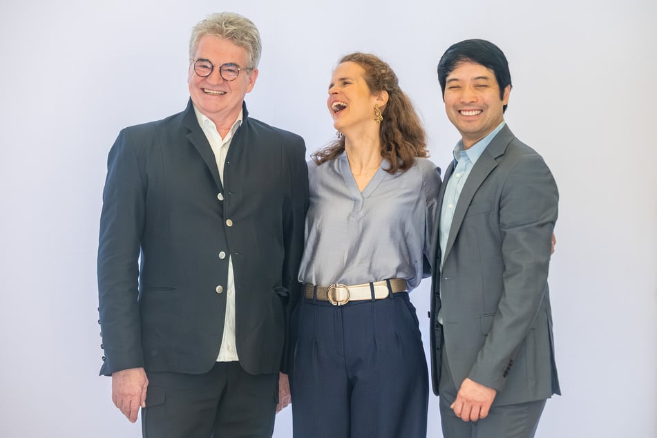 Das Führungsteam der Semperoper: Intendantin Nora Schmid mit dem Kaufmännischen Geschäftsführer Wolfgang Rothe (l.) und Ballett-Direktor Kinsun Chan
