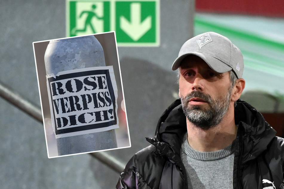"Rose verpiss dich!" - Zum Ende seiner Amtszeit in Mönchengladbach musste Marco Rose (45) mitansehen, wie mehrere Hass-Botschaften gegen ihn rund ums Stadion verteilt wurden.