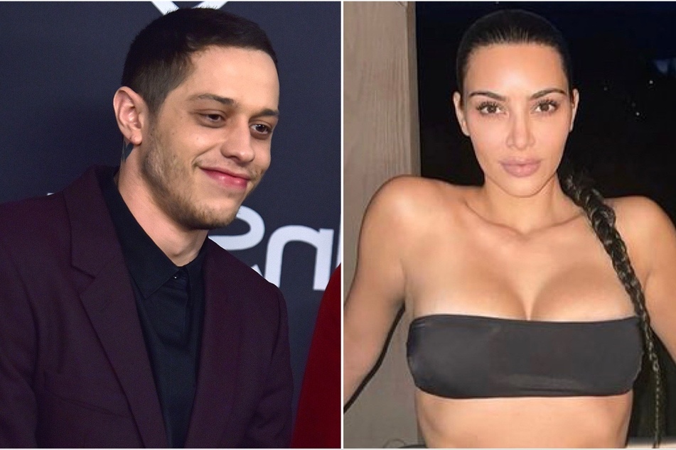 On Monday, Kim Kardashian (r.) and Pete Davidson were spotted acting like a pair of naughty teens during their most recent date.