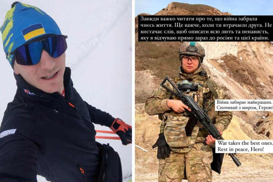 Kurz vor Rennstart teilte Dmytro Pidrutschnyj (32, l.) die tragische Nachricht über den Verlust seines Freundes auf Instagram.