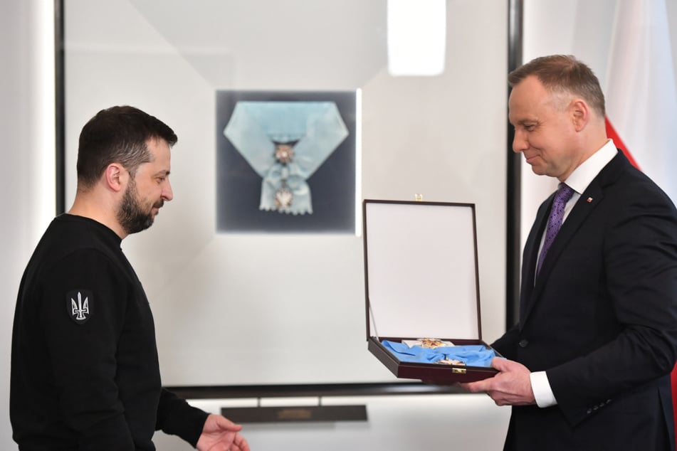 Wolodymyr Selenskyj (48) und Andrzej Duda (54) bei der Verleihung des Ordens des Weißen Adlers im Jahr 2023.
