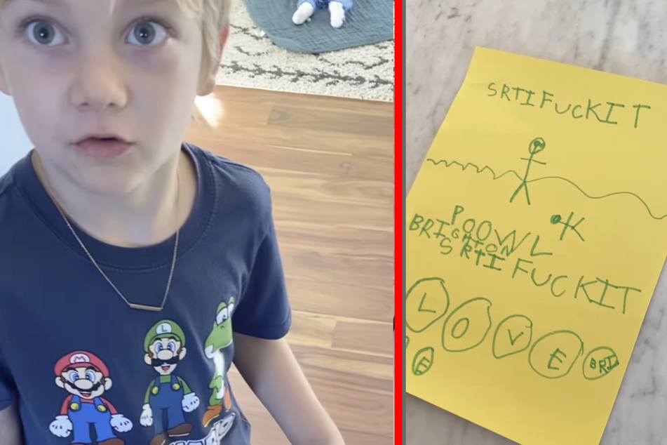 Der sechsjährige Beckham erklärt seinem Vater, was auf dem "Zertifikate" zu sehen ist - einschließlich eines pikanten Details!