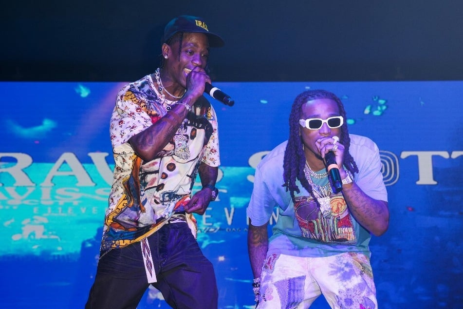 Travis Scott performed with Quavo of the group Migos at E11EVEN Miami.